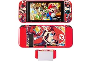 PERFECTSIGHT Coque de Protection conçue pour Nintendo Switch, Switch Joycon TPU pour Filles, garçons, Enfants, Mignon Personnage Kawaii, Coque dockable Compatible avec Nintendo Switch Cover Main Roug