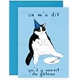 Central 23 Carte de départ pour femme - un petit oiseau m'a dit que tu partais - Carte d'adieu amusante pour homme - Motif chat - Nouvelle card de