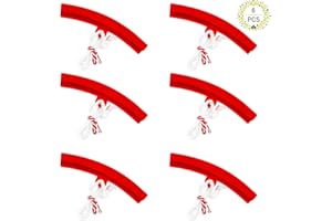 Haisheng 6 Stück Felgenschutz Reifenmontage Felgenschutzleiste Felgenschoner Kfz Felge Schutz Auto Reifen Felgenschutzleiste Reifenmontage Felgenkantenschutz Rand Savers Werkzeug (Rot)