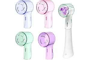 Irikdescia 4 tapas para cepillos de dientes, compatibles con cabezales de repuesto Oral B, apto para la serie iO, para viajes y uso doméstico (azul, rosa, verde, morado)