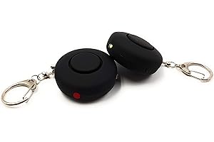 ocona Taschenalarm, Selbstverteidigung, Sirene 140dB, LED-Lampe, schwarz matt (schwarz2)