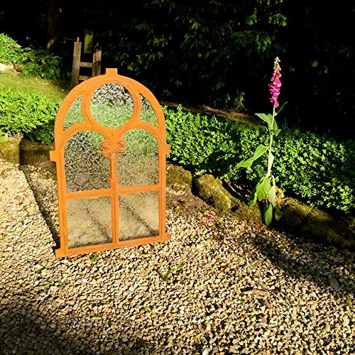 Preisvergleich Produktbild Antikas - Eisenfenster Raumteiler Lichtöffnung, Fenster Stallfenster, Eisblumen Glas