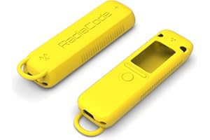 Funda protectora de silicona para golpes y piel suave con carabiner compatible con radiacode 102, 103 Radiation Detector (Yellow)