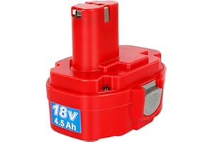 AKKOPOWER 18V NI-MH Battery 4.5Ah replacement battery for PA18 1822 1823 1834 1835 8391D 192827-3 192829-9 193159-1193102-0 192826-5 192827-3 Replace Battery for 18V Batteries