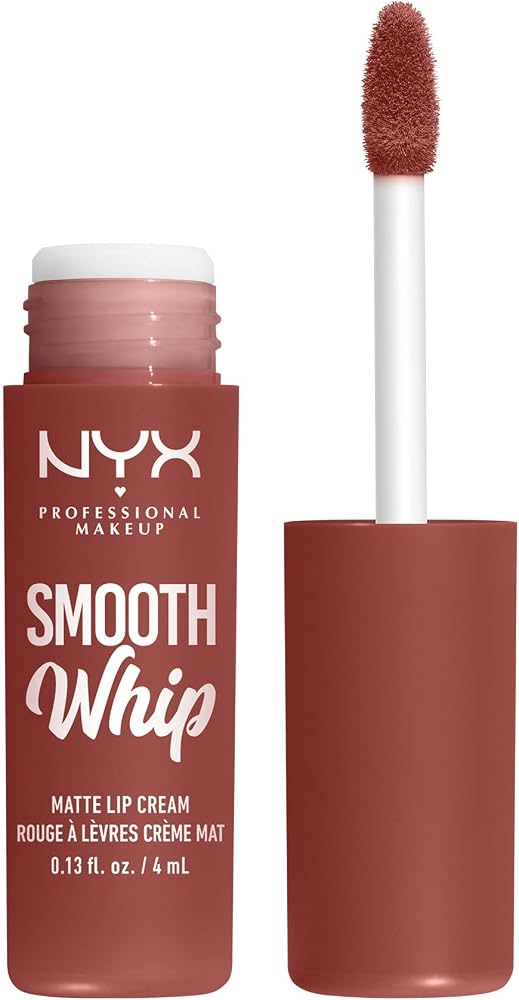 NYX PROFESSIONAL MAKEUP Pürüzsüz Kırbaç Mat Dudak Kremi, Uzun Ömürlü, Nemlendirici, Vegan Sıvı Ruj - Latte Köpük (Pinky Leylak)