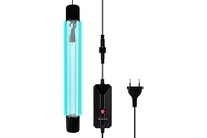 LEDGLE 13W Lámpara UV Acuario, Algas Bacterias Matar Luz Impermeable, Esterilizador Luz Tubo de Luz para Limpieza de Pecera, Piscina, Inodoro, Habitacione, 220-240V