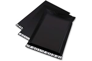 Switory 100pc 30,5cmx39,5cm Bolsas de correo polivinílicas, sobres de envío Sobres de correo Bolsas postales para publicar empaques - negro