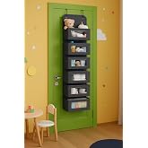 6 Tiers Behind the Door Organizer Shelf Baby Items Kids Room Bathroom Organizer (Anthracite)