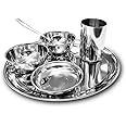 Shri & Sam Stainless Steel Shagun Solid Dinner Set (6 Pcs)