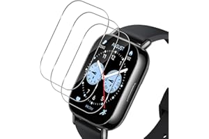 Haofun Protector de Pantalla para Xiaomi Redmi Watch 5 Lite Templado Película, [3 Piezas] Dureza 9H Libre De Burbujas Cubierta Protectora Ultrafina, HD Película Cristal Templado