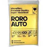 Roro Auto G&uuml;deri Oto Kurulama Bezi - 320 GSM S&uuml;per Emici Mikrofiber Cam ve Kaporta Temizlik Bezi (50x70 cm