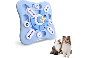 AZONELIFE Juguetes Inteligencia Interactivo para Perros, Juguete de Rompecabezas con Chirriador, Dispensador de Golosinas de Puzzle para Mascotas, Comedero Lento para Gatos, Juguete de Estimulación Mental