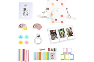 AISNYHO 10 in 1 Instant Camera Accessories Kit for Fujifilm Instax Mini 12 With Camera Case+Photo Album & Frames+Wall Hanging Frame+Colored Filter+Selfie Lens+Triple Tabletop Frame
