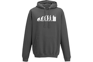 AWD / Just Hoods Hoodie Evolution Imker Bienen Züchter Honig Imkerei 10 Farben Herren XS-5XL Biene Imkermeister Bienenstock Bienenvolk Zeidler