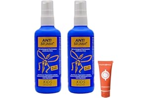 Anti Brumm Kids Sensitive 2x 75 ml I Schutz gegen Mücken und Zecken I Mückenspray I Für zu Hause, Reise, Tropen I Icaridin I Kinder ab 1 Jahr I empfindliche Haut I Spar-Set plus Pharma Perle give-away