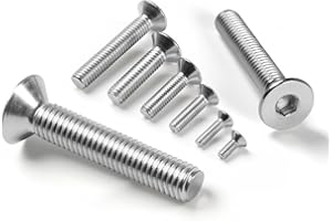 BOUMVID Senkkopfschrauben Edelstahl M3x35mm, 50 Stück Schrauben Edelstahlschrauben Senkkopf Innensechskant 304 Senkschrauben Senkschraube Vollgewinde Senkkopfschraube mit Metrischen, V2A A2 Din 7991