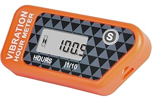 Yooreal Contaore a Vibrazione, Ore di Manutenzione per Motore Diesel a Gas Generatore Alimentato Compressore Moto Spazzaneve Rimorchio Motolivellatrice Idropulitrice