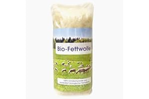 SAKIOO Naturproduktehaus Feige Bio-Fettwolle, 90g