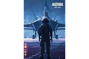 Agenda Scolaire 2025-2026: Avion de Chasse | Organisateur et Planificateur Journalier | 1 Jour Par Page avec Horaire | Primaire, Collège, Lycée, Etudiant