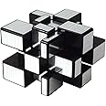 Tazweeq Mirror Cube 3x3x3 Silver Sticker, Rubik's Cube Silver Block, Extreme Puzzle