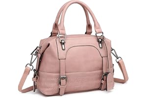 Miss Lulu Borsa a Mano Da Donna Borsa a Tracolla Moda Borse Da Donna In Pelle Pu (Rosa)