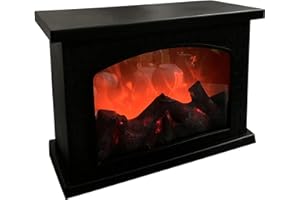 Otherway Fausse Cheminée Électrique, Cheminée Électrique À Flamme, Lanterne Cheminée Électrique À Flamme, Lumière LED Cheminée sans Flamme, pour Balcon Cour Décoratif