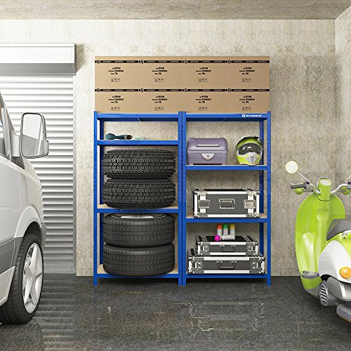 Songmics Lagerregal Steckregal Stecksystem aus Stahl Belastbarkeit max. 520 kg 160 x 80 x 40 cm GLR44Q - 2