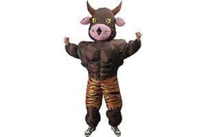 FXICH Disfraz de Vaca Hinchable para Adulto, Toro para Halloween, Juegos de Rol, Fiestas, Carnaval - para 150-190cm