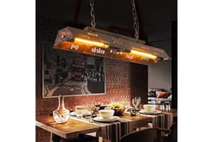 LONCHAN Metall Pendellampe Retro Pendelleuchte Vintage Hängelampe Eisen-Stil Hängeleuchte Industrial E27 Leuchtmittel Geeignet Für Wohzimmer Esstisch Küche Esszimmer Restaurant Keller Bar（Keine Glühbirne）