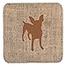 Produktbild Caroline 's Treasures bb1108-bl-bn-fc Chihuahua Jute und braun Schaumstoff Untersetzer (4 Stück), 8,9 cm H x 8,9 cm W, multicolor