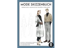 Mode Skizzenbuch: mit weiblichen und männlichen Figuren Vorlagen