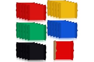 Censen 30 Pcs Trifold Display Board Poster Tri Fold Presentation Board Corrugate Posterboard Large 12 x 20 Inches Project Cardboard for Science Fair School Business Office(Colorful)