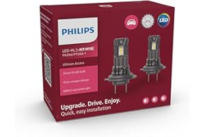 Philips Ultinon Access LED car headlight bulb (H7), ultra-compact direct-fit, 80%, 6.000K, set of 2