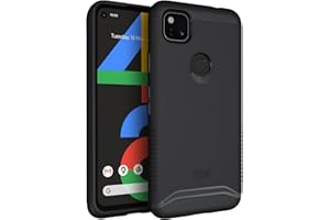 TUDIA DualShield zaprojektowane dla Google Pixel 4a etui (2020), [połączenie] odporne na wstrząsy, dwuwarstwowe, wojskowe, wytrzymałe, cienkie, smukłe etui na telefon - czarny matowy
