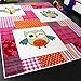 Kids' Rug - Trendy - Owls - Multicoloured Magenta Cream, Size:120x170 cm