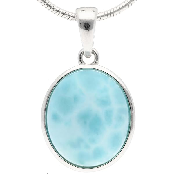 Pendentif Ovale Argent 925 Avec Pierre Précieuse 13x18mm - Élégant Et Polyvalent
