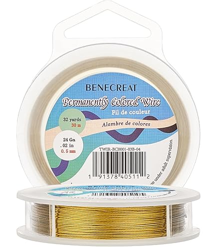BENECREAT Cordoncino macramè Metallico da 17.5 m, Filo Metallico Intrecciato da 3 mm, Filo Metallico per Gioielleria, Filo Artigianale per La Creazione di Gioielli con Braccialetti