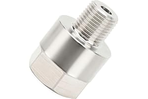 Tissting Gewindeadapter 1/8 Zoll NPT Außengewinde auf M10 x 1,0 Buchse Druckmessadapter Befeigunadapter Edelstahl Öldruckmessgerät Adapter
