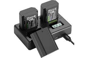 NEEWER 3 Pack Batteries de Rechange 2280mAh NP-FZ100 avec Triple Chargeur USB, Compatibles avec Sony A9 III/II/A9, A7R V/IV/III, A7III/IV, A6700, A6600, A7C, A1, ZV-E1, ZV-E10 II, FX3, FX30