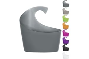 Spirella Duschkorb Sydney mit Haken zum einhängen, kombinierbares Duschregal 25 x 22,5 x 8,5 cm Grau