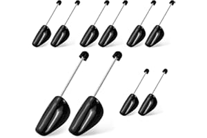 Luxoraiova Set da 5 Paia di Tendiscarpe uomo, Tendiscarpe in Plastica, Regolabile Adulto Scarpa Albero, Forma per Calzature, Forme Scarpe Con Tensione Molla Bobina, Taglia Variabile38-45