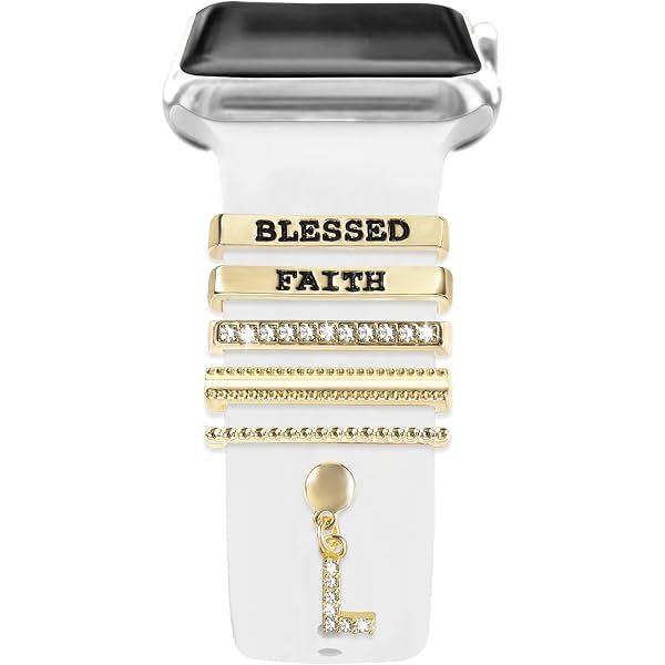 Hemobllo 8 Ciondoli Metallici A Cuore Con Strass Per Smartwatch - Personalizza Il Tuo Cinturino Con Eleganza E Stile