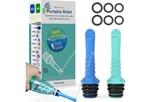 TONELIFE 2PCS-Pack Portable Bidet for Toilet or Travel. Universal Shower Pipe for Traviling, Compatible with Every Bottle. Discreet, Ecological, Mini, Elderly, Sprayer, Bio, Personal, Handheld