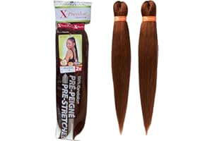 TBL PRO Xpression Pre-Stretched Braiding Hair - 100% Kanekalon, Itch-Free, Lightweight, Hot Water Set, 46" - 160g. (XP_PS_30)