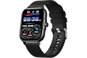 zaisia Smartwatch Uomo Donna, 1,85'' Orologio Fitness con Sonno Cardiofrequenzimetro, Smart Watch con Funzione di Notifica dei Messaggi e Chiamata, IP68 Impermeabile Tracker Fitness per Android iOS