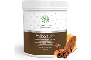 Green idea - Termoaktywny żel na cellulit XXL z olejkiem cynamonowym - krem rozgrzewający - żel do masażu antycellulitowego – Formuła antycellulitowa – body wrapping – zapach cynamonu – 500 ml