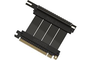 LINKUP - AVA5 Cavo Riser PCIE 5.0 | Pronto Futuro per Supporto GPU Verticale Gen 5 | velocità x16 128GB/s | Compatibile con PCIE 4.0 & WRX80/WRX90E | Angolo Retto Nero 5cm