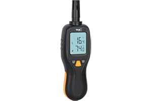 TFA Dostmann Profi Hygrometer, digitaler Luftfeuchtigkeitsmesser, 31.1066.01, schnell, präzise, von -50 bis +70°C, 0,3°C Genauigkeit, Thermometer, Max.-Min.-Funktion, Hintergrundbeleuchtung, schwarz
