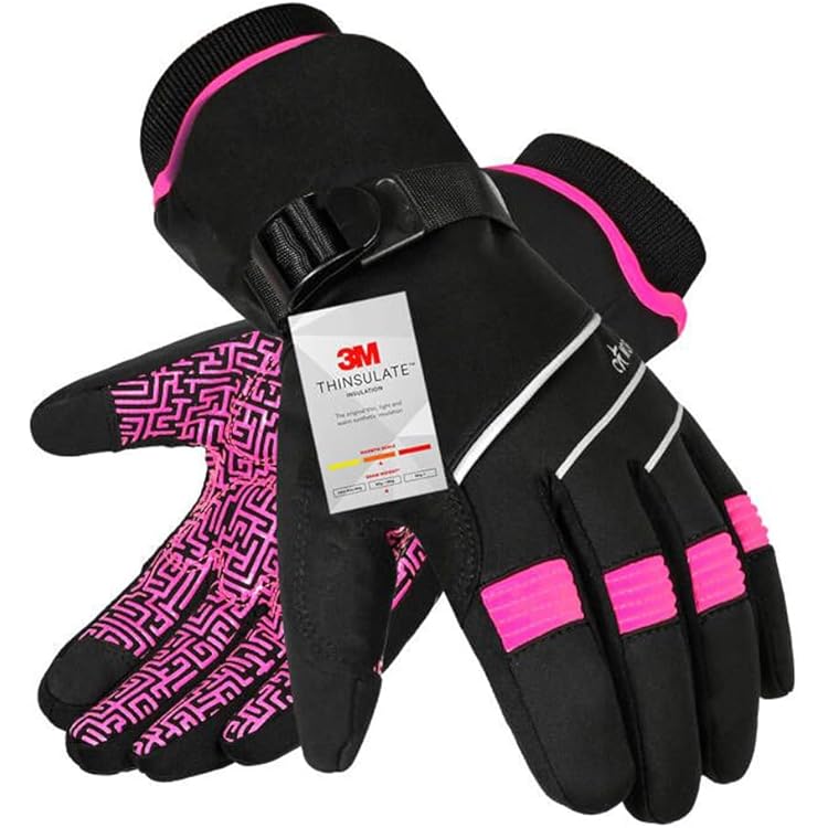 DLY Winterhandschuhe Wasserdicht - Warme Skihandschuhe Für Herren & Damen | Rutschfest Mit Lederhand