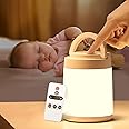 One Fire Luce Notturna Bambini Lampada da Comodino, 10 Colori Dimmerabile Ricaricabile Telecomando+Timer Touch a Batteria Por